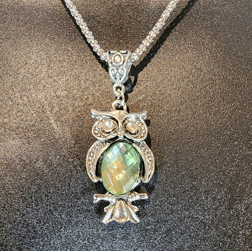 Owl Necklace With Adjustable Chain